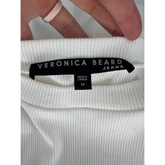 Veronica Beard Lyon Puff Sleeve Top in White - Picture 9 of 13